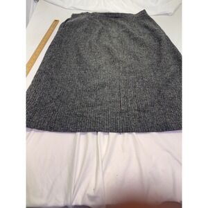 Bristol County Vintage 100% Wool Houndstooth Skirt Made in USA Womens Size 16